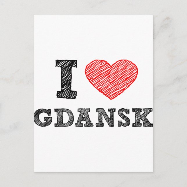I love Gdansk Postcard (Front)