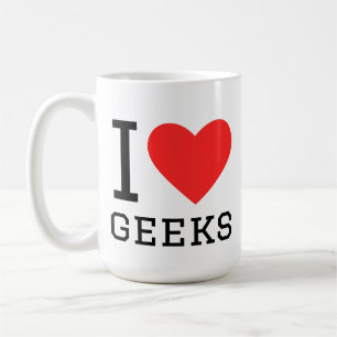 I love geeks  coffee mug