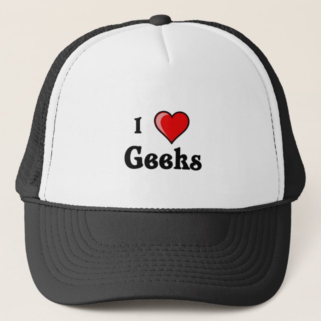 I Love Geeks Trucker Hat (Front)