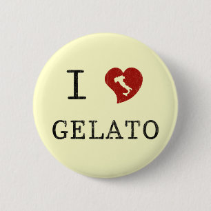 I Love Gelato 6 Cm Round Badge
