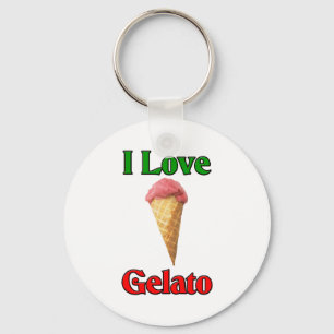 I Love Gelato (Italian Ice Cream) Key Ring