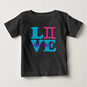 ♊★😍I Love Gemini-Best-Zodiac Sign Raglan Baseball Baby T-Shirt