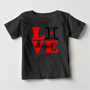 ♊★😍I Love Gemini-Best-Zodiac Sign Raglan Baseball Baby T-Shirt