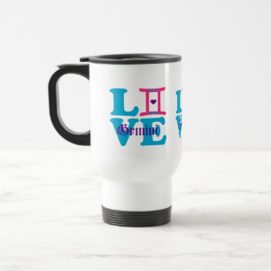 ♊★😍I Love Gemini-Best-Zodiac Sign Travel/Commuter Travel Mug