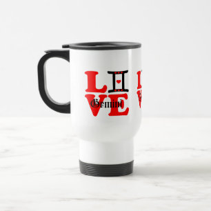 ♊★😍I Love Gemini-Best-Zodiac Sign Travel/Commuter Travel Mug