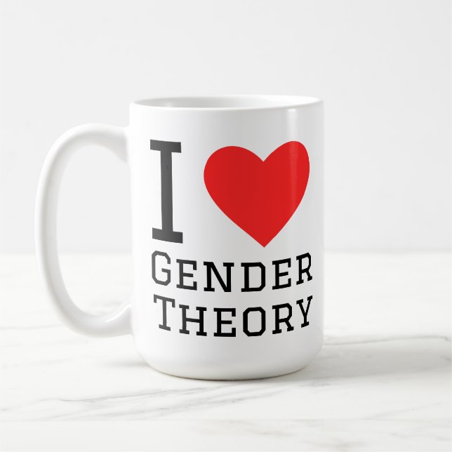 I love gender theory coffee mug (Left)