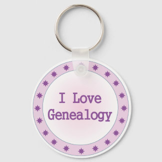 I Love Genealogy Key Ring