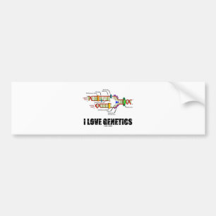 I Love Genetics (DNA Replication) Bumper Sticker