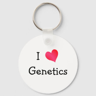 I Love Genetics Key Ring