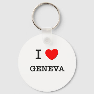 I Love Geneva Key Ring