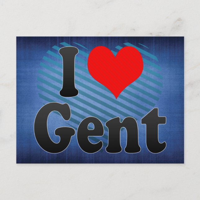 I Love Gent, Belgium. Ik Hou Van Gent, Belgium Postcard (Front)