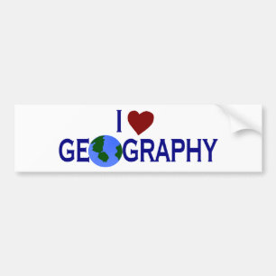 I Love Geography Bumper Sticker