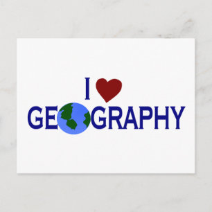 I Love Geography Postcard