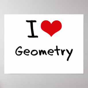 I Love Geometry Poster