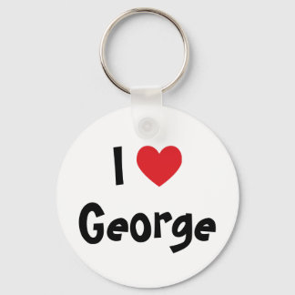 I Love George Key Ring