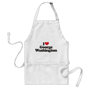I Love George Washington Standard Apron