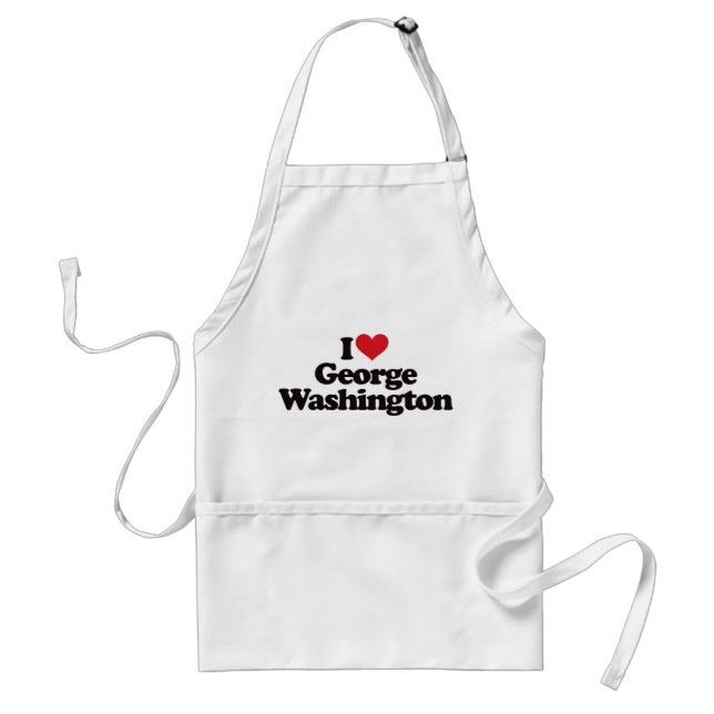I Love George Washington Standard Apron (Front)