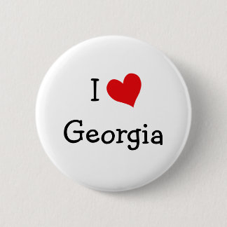 I Love Georgia 6 Cm Round Badge