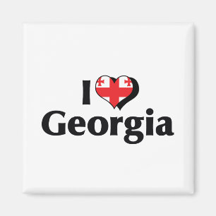 I Love Georgia Flag Magnet