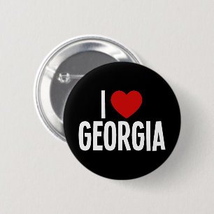 I Love Georgia I Heart Georgia Round Button