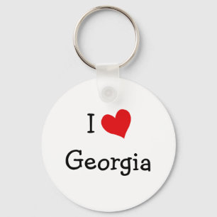 I Love Georgia Key Ring