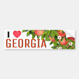 I Love Georgia Peaches Bumper Sticker