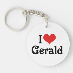 I Love Gerald Key Ring