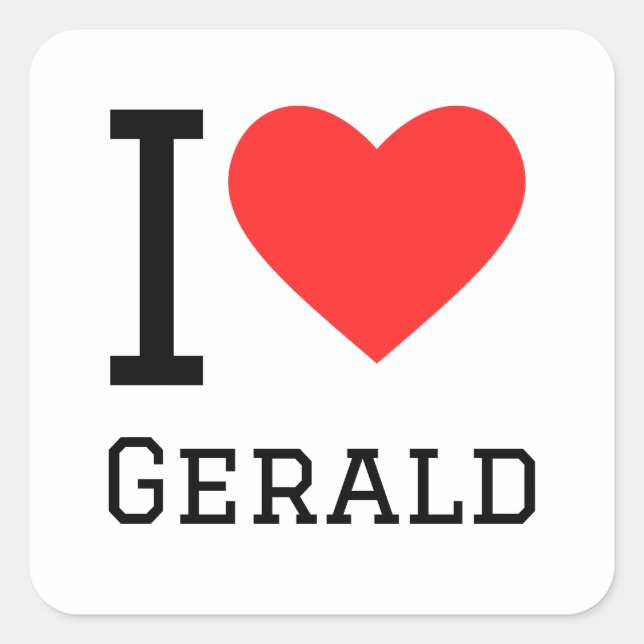 I love gerald square sticker (Front)