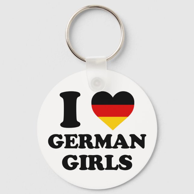 I love German girls Key Ring (Front)