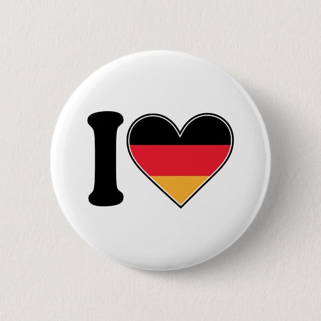 I Love Germany 6 Cm Round Badge (Front)
