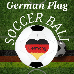 I Love Germany Grunge Heart Flag Design Football