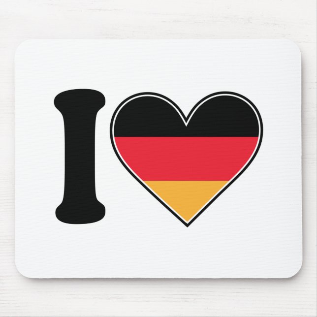 I Love Germany Mouse Mat (Front)