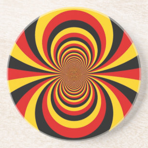 I Love Germany National Flag Colours Art Print Coaster
