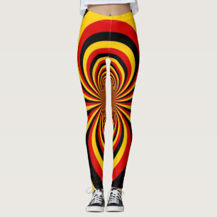 I Love Germany National Flag Colours Art Print Leggings