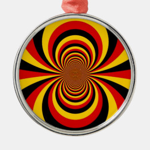 I Love Germany National Flag Colours Art Print Metal Tree Decoration