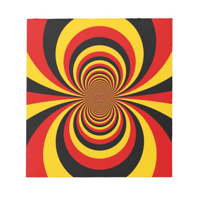 I Love Germany National Flag Colours Art Print Notepad (Front)