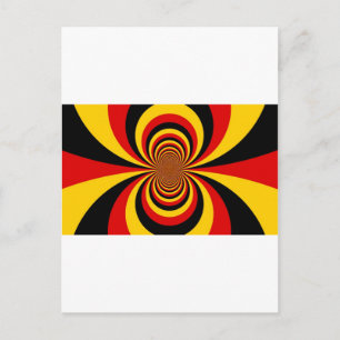 I Love Germany National Flag Colours Art Print Postcard