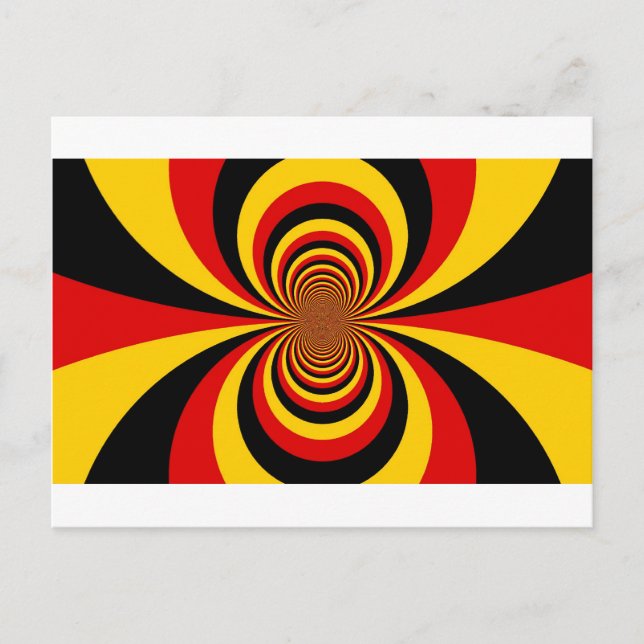 I Love Germany National Flag Colours Art Print Postcard (Front)