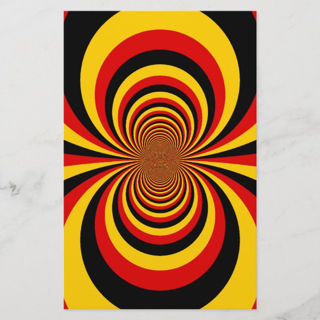 I Love Germany National Flag Colours Art Print Stationery (Front)