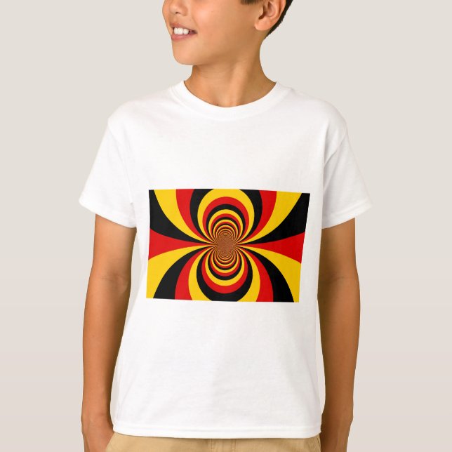 I Love Germany National Flag Colours Art Print T-Shirt (Front)
