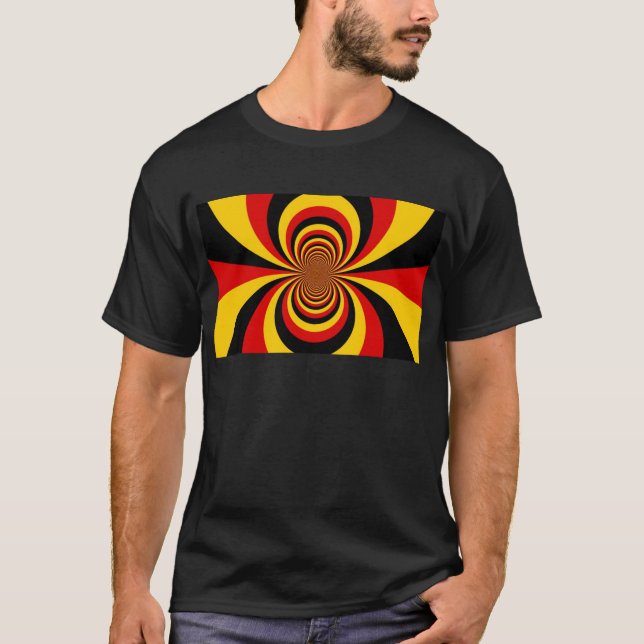 I Love Germany National Flag Colours Art Print T-Shirt (Front)