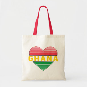 I Love Ghana, Ghanaian Heart Tote Bag