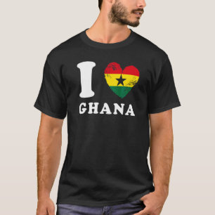 I Love Ghana  Heart Flag Ghana T-Shirt