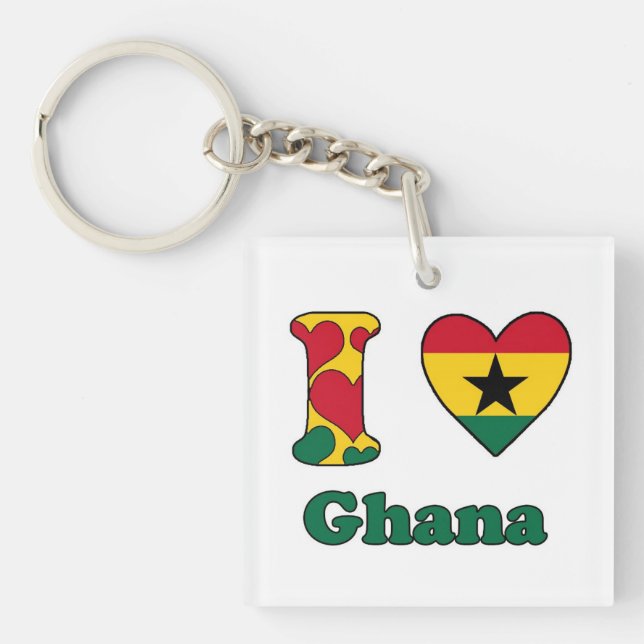 I love Ghana Key Ring (Front)