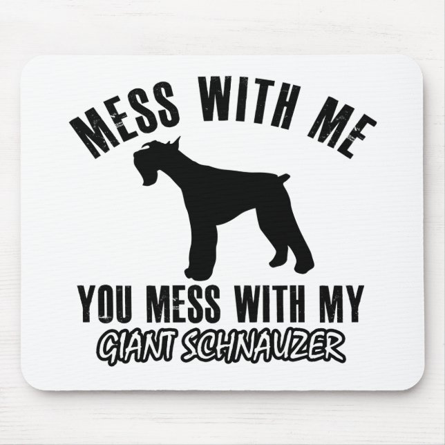 I love Giant schnauzer Mouse Mat (Front)