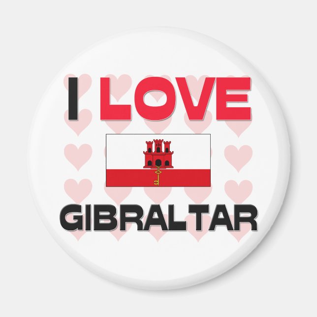 I Love Gibraltar Magnet (Front)
