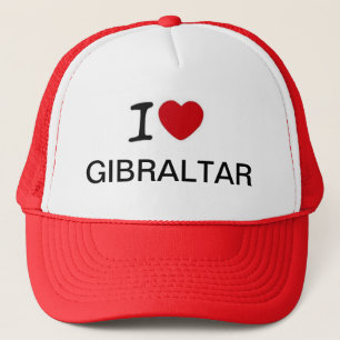 I Love Gibraltar Truckers Hat Design