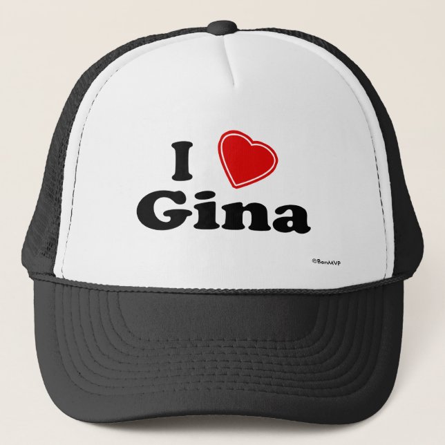 I Love Gina Trucker Hat (Front)