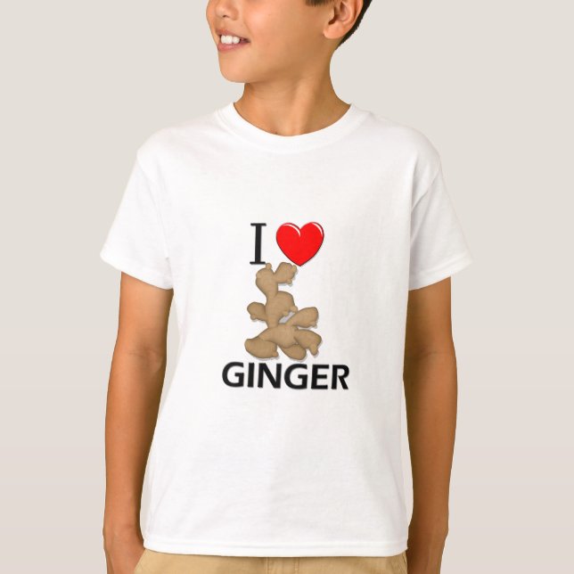I Love Ginger T-Shirt (Front)