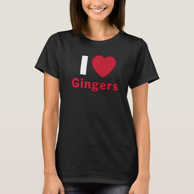 I Love Gingers Premium T-Shirt (Front)